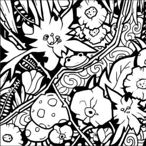 NATUREZA Floral Line Art #Blossoms-001