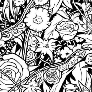 NATUREZA Floral Line Art #Blossoms-003