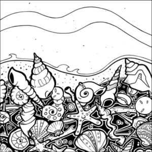 OCEANO Line Art #SeaShellSea-001