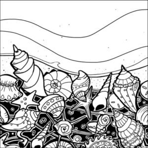OCEANO Line Art #SeaShellSea-003